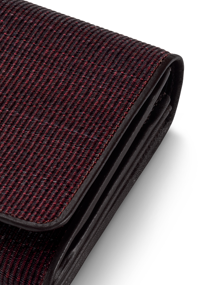 Designer Long Wallet in Horsehair - purple