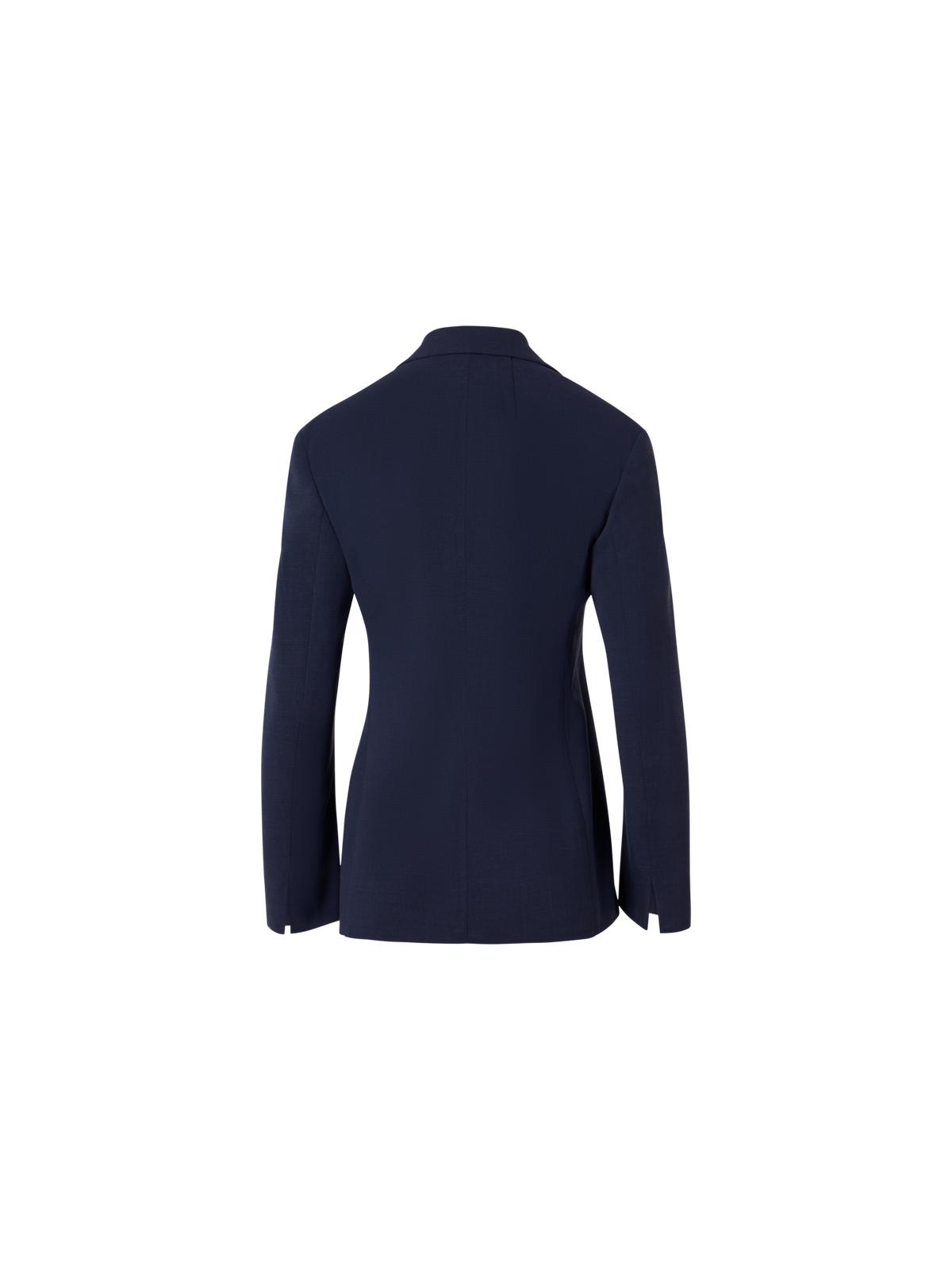 Designer Wool Bi-Stretch Double-Face Tailored Jacket - navy