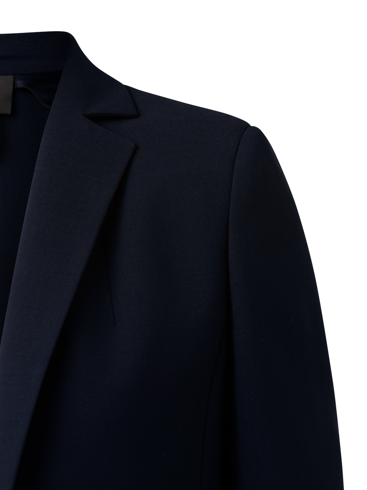 Designer Wool Double-Face Blazer with Elongated Lapel - black - navy - blue