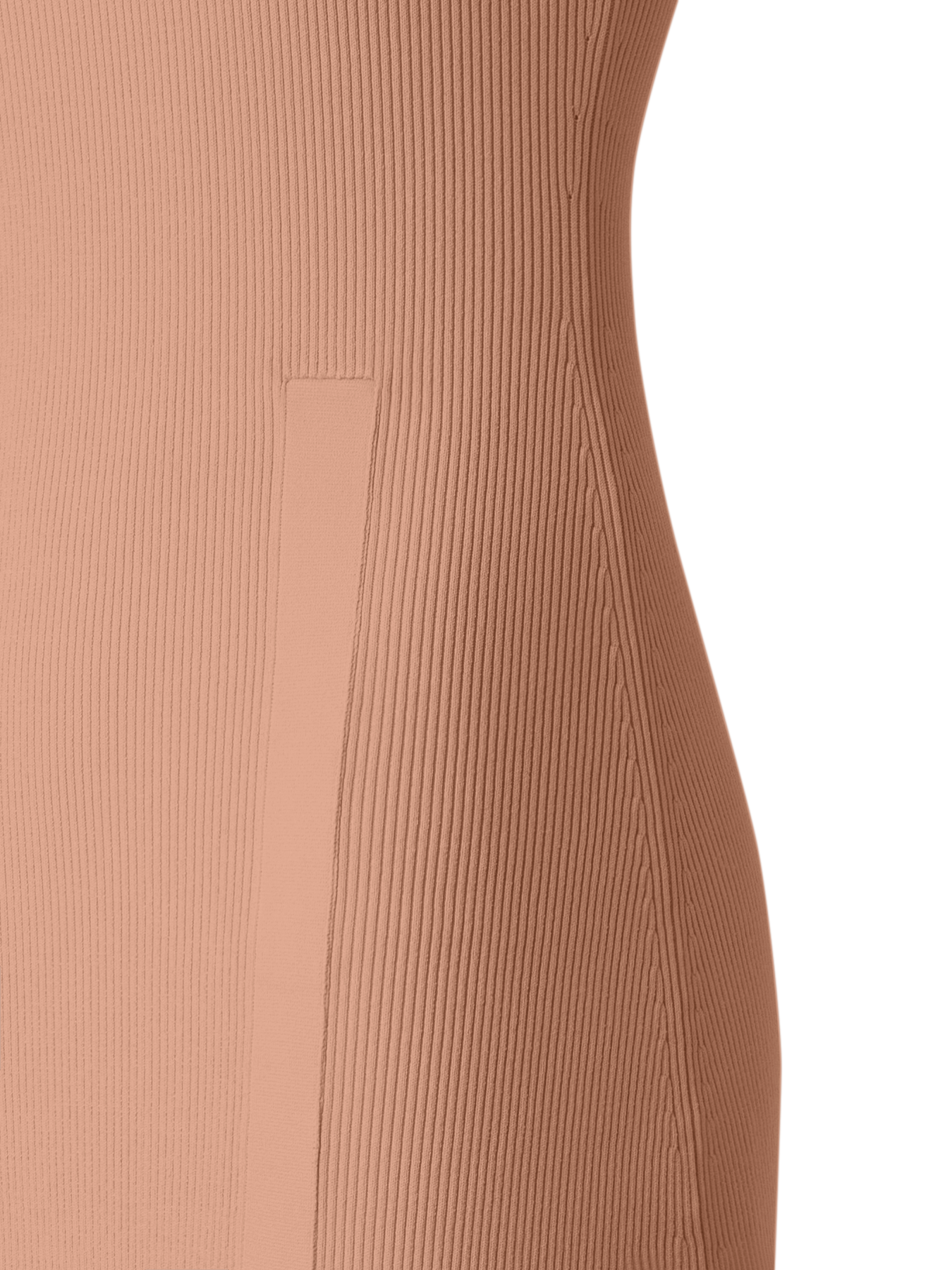 Designer Fitted Tube Knit Dress with Side Slit - beige