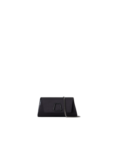 Designer Anouk Mini Trapezoid Clutch - black