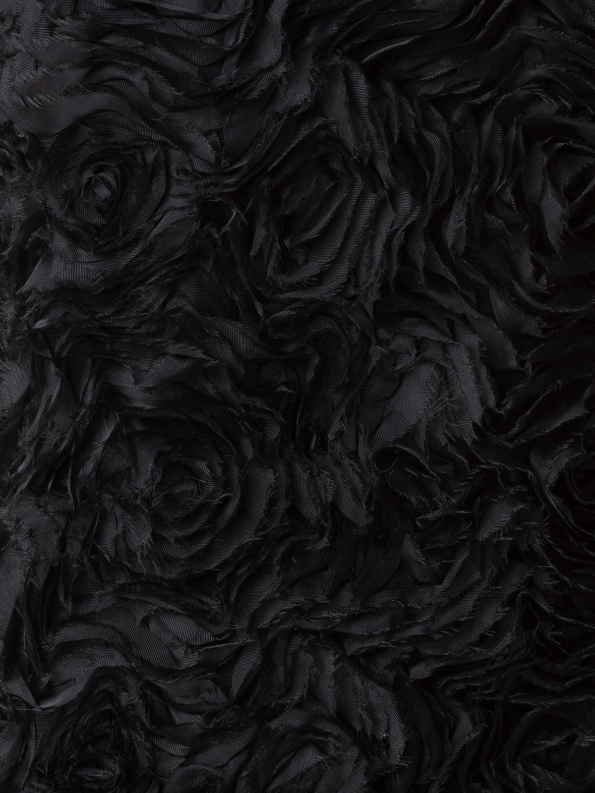 Designer Sleeveless Blouse with 3D Carnation Embroidery - black