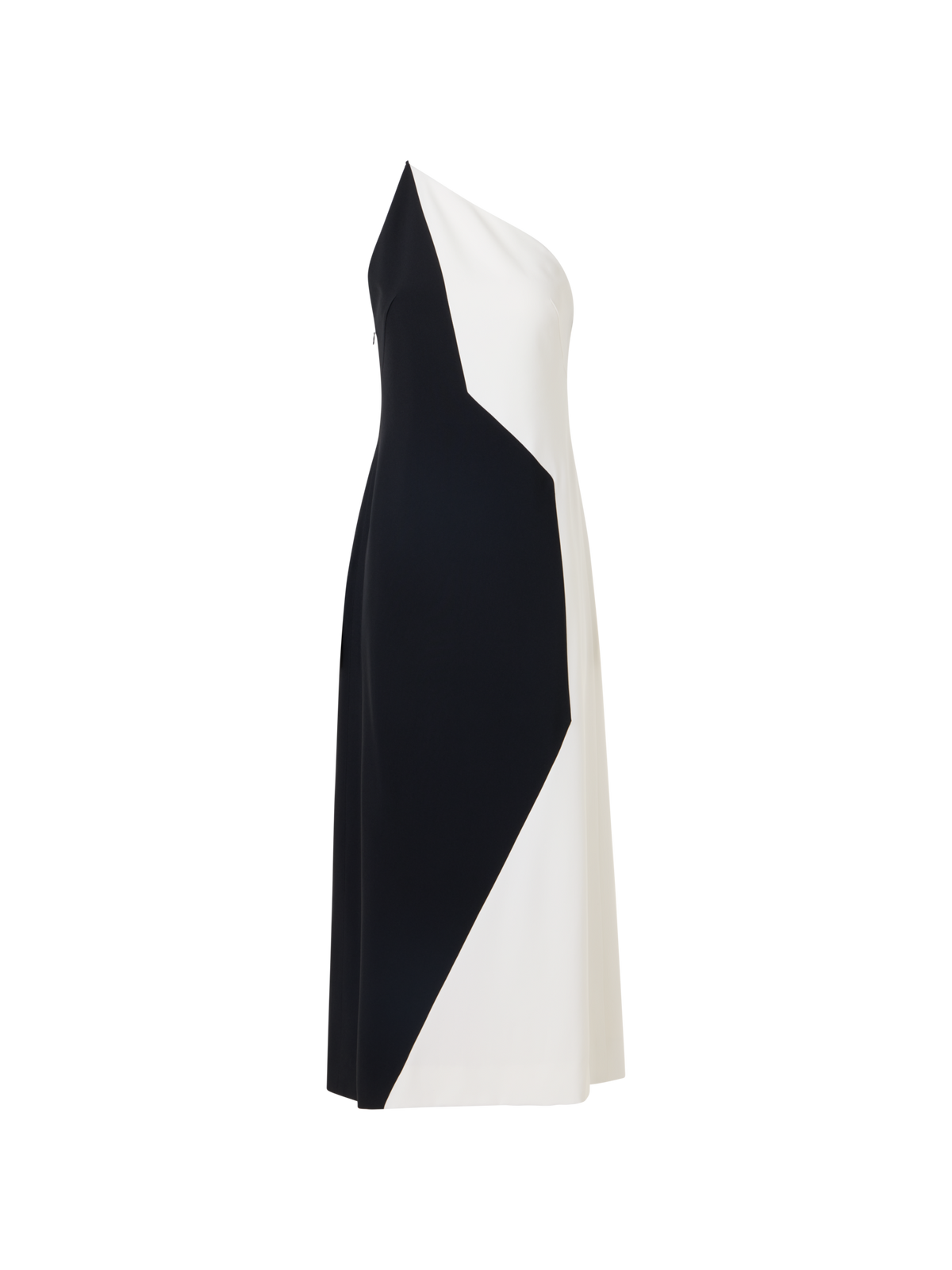 Designer One Shoulder Midi Dress with Open Back - multicolor