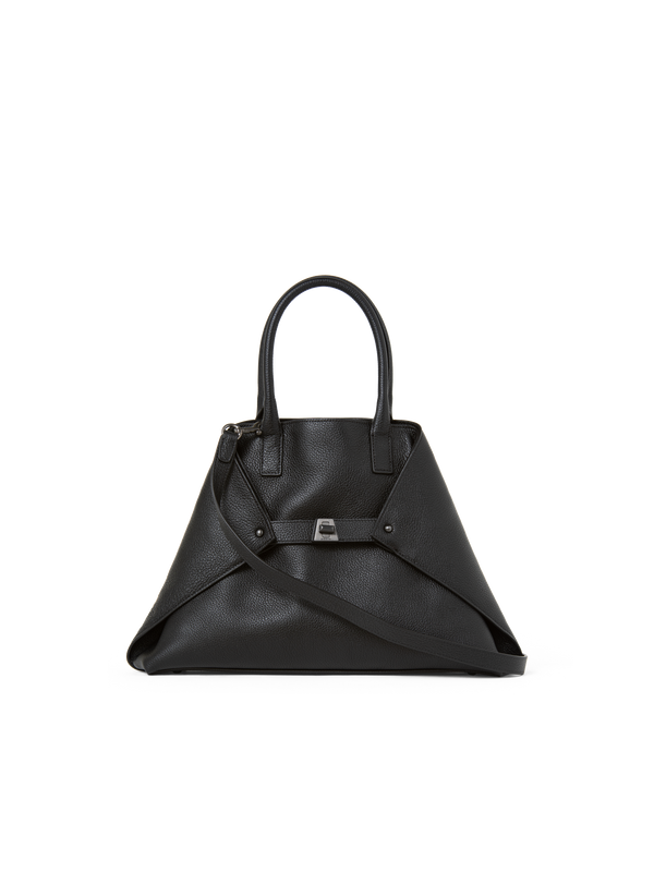 Designer Ai Small Top Handle Tote - neutral - black