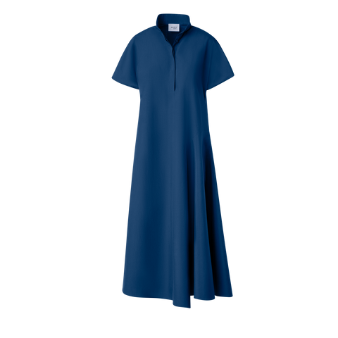Midi Shirt Dress with Asymetrical Hem