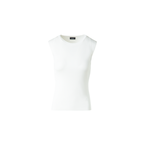 Ärmelloses Stricktop aus Stretch-Seide