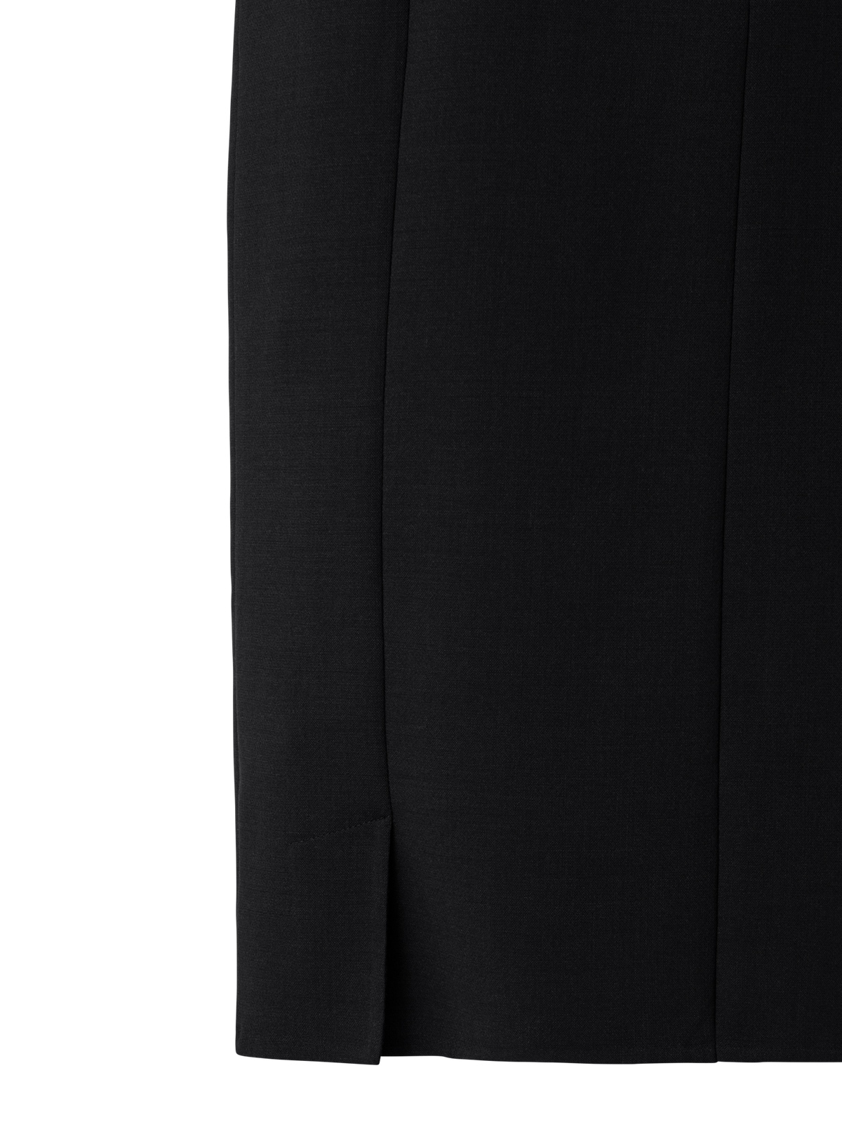 Designer Sleeveless Sheath Dress from Wool Double-Face - black