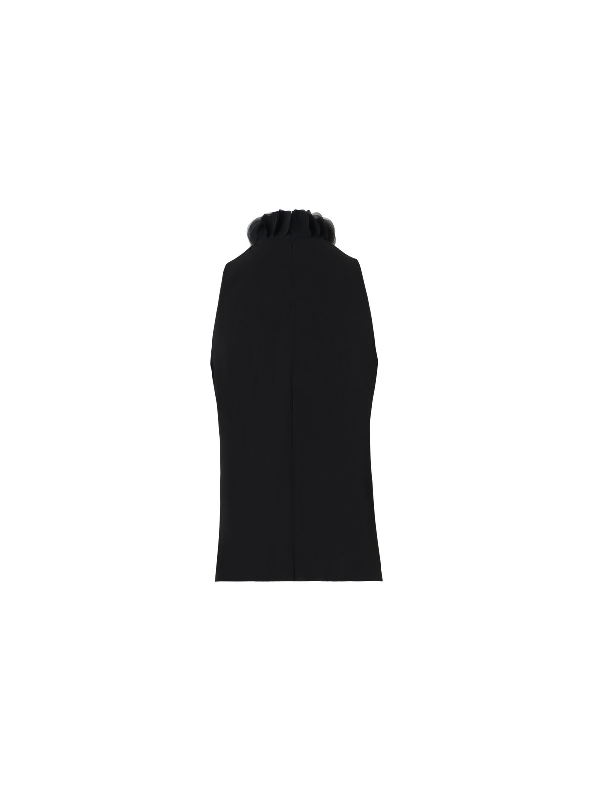 Designer 3D Dot Lasercut Crêpe Top - black