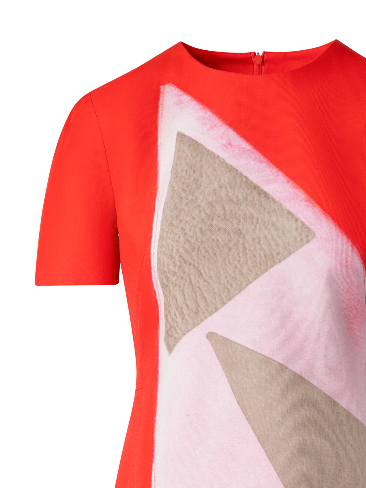 Designer Sheath Dress in Cotton Silk with Spectra Print - multicolor