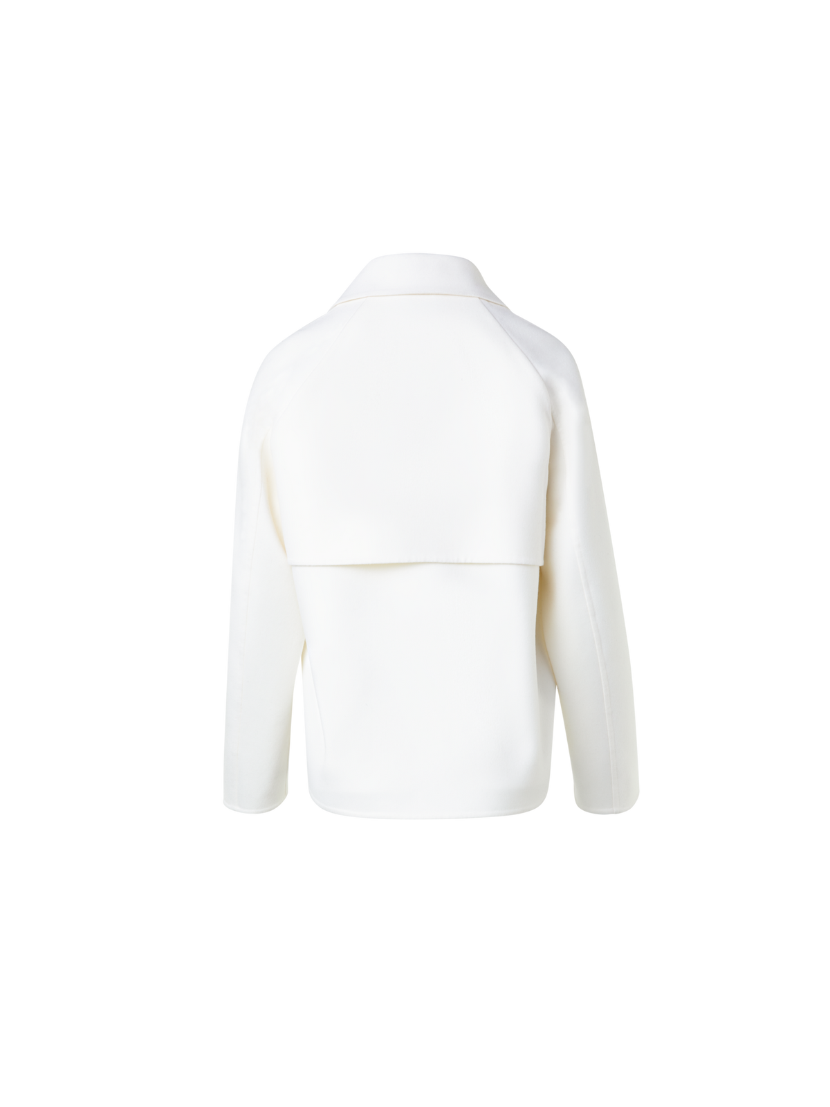 Designer Trench Jacket in Wool Double-Face - ecru - white