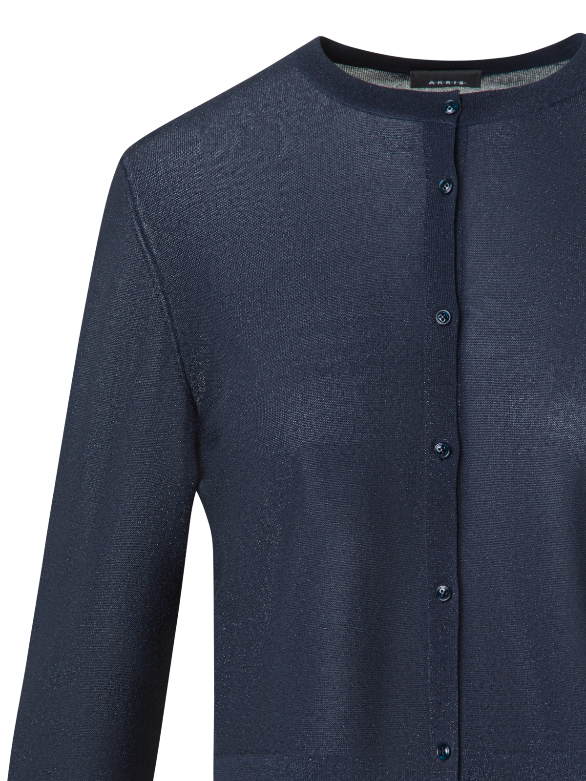 Designer Silk Cardigan with Golden Lurex - blue