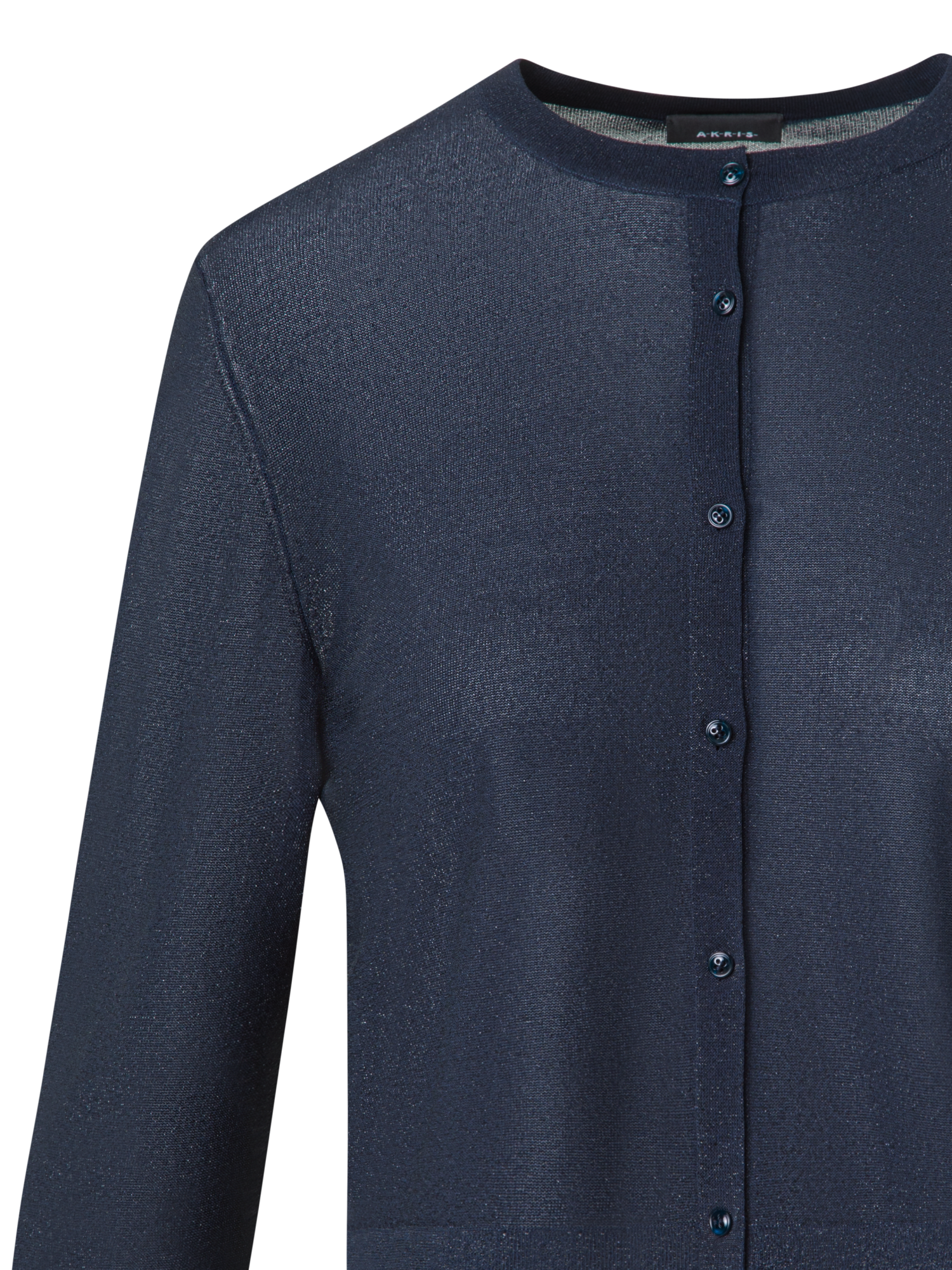 Designer Silk Cardigan with Golden Lurex - blue