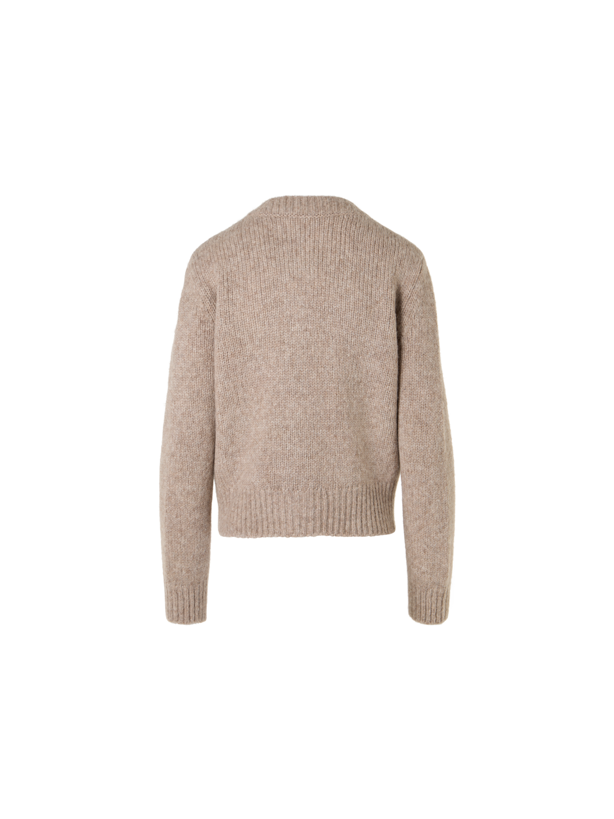 Designer Knit Cardigan in Fluffy Alpaca - beige
