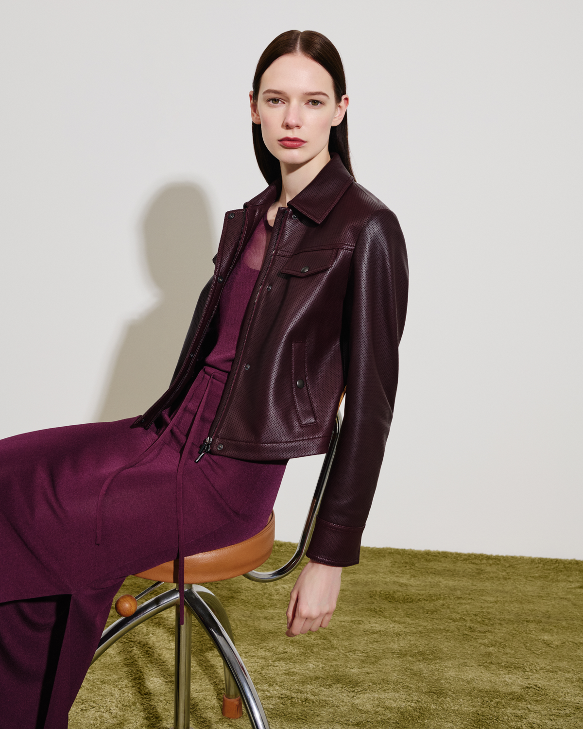 Designer Layered Sheer Knit Midi Dress - purple - red #editorial