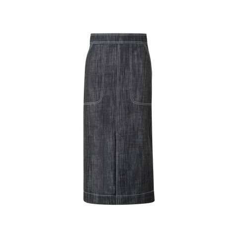A-Line Skirt in Cotton Denim