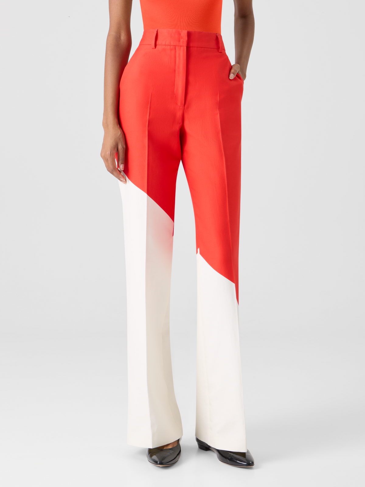 Designer Florine Straight Wide Pants with Polygon Print - multicolor #editorial