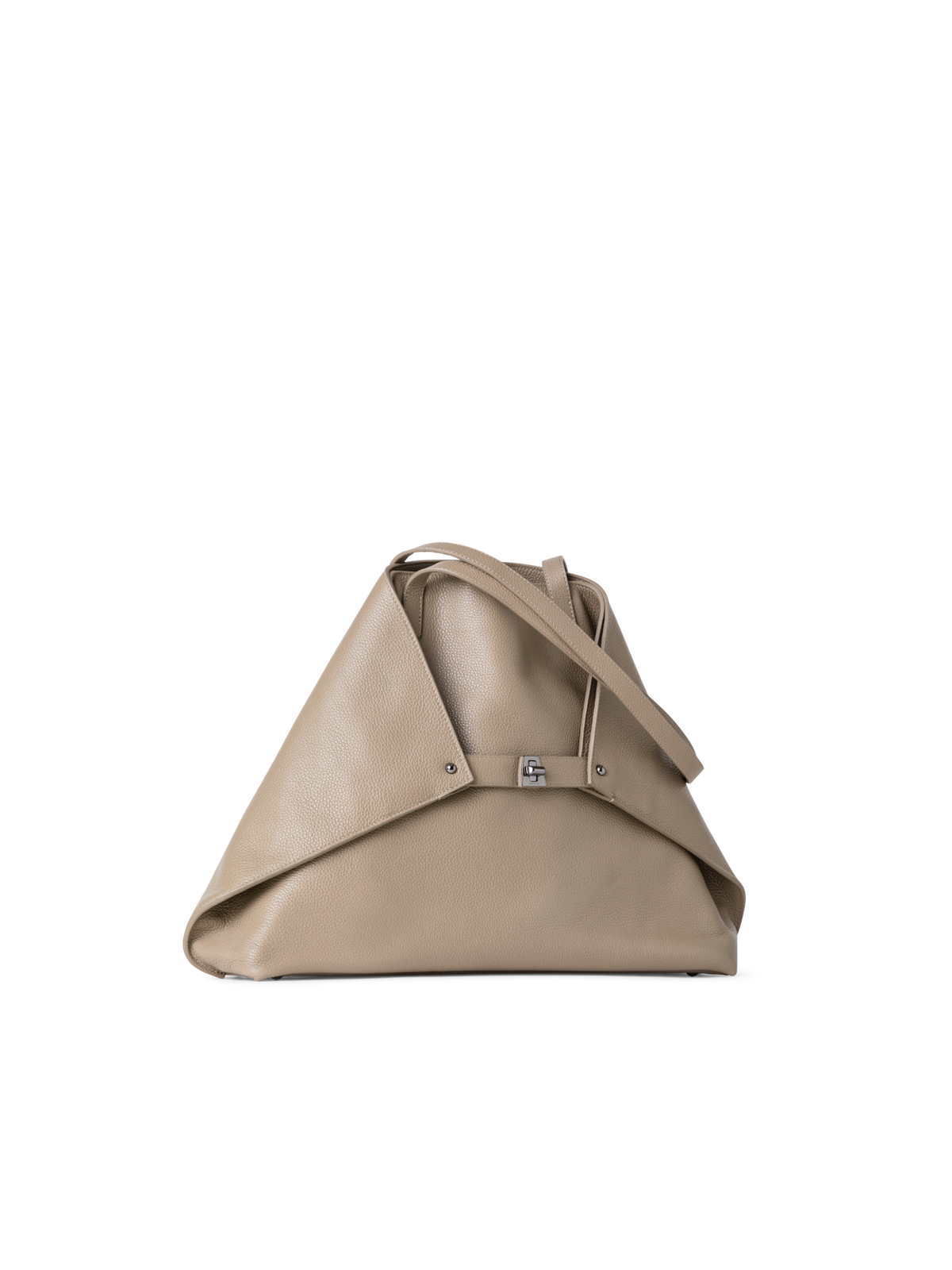 Designer Ai Medium Shoulder Tote - beige