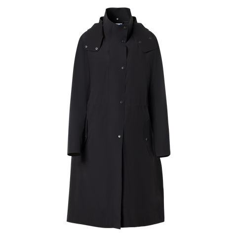 Water-Repellent Fitted Techno Parka