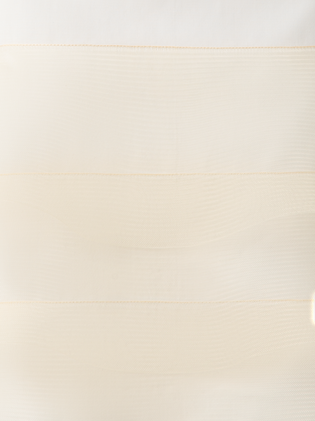 Designer Short Pencil Skirt with Tulle Waves - neutral - ecru - white