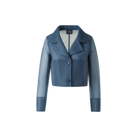 Gekürzte Jacke aus transparentem Techno-Gitter