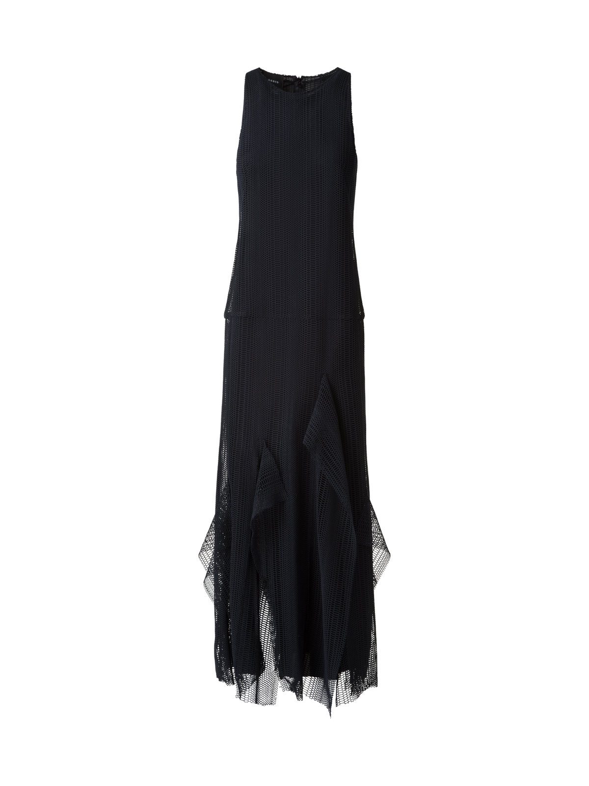 Designer Dégradé Stripe Embroided Evening Dress - black