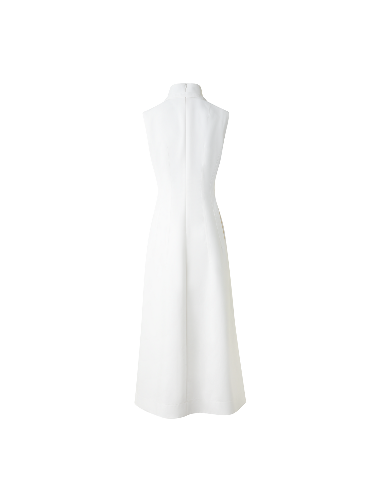 Designer Fit-and-Flare Cotton Midi Dress with Bow - white