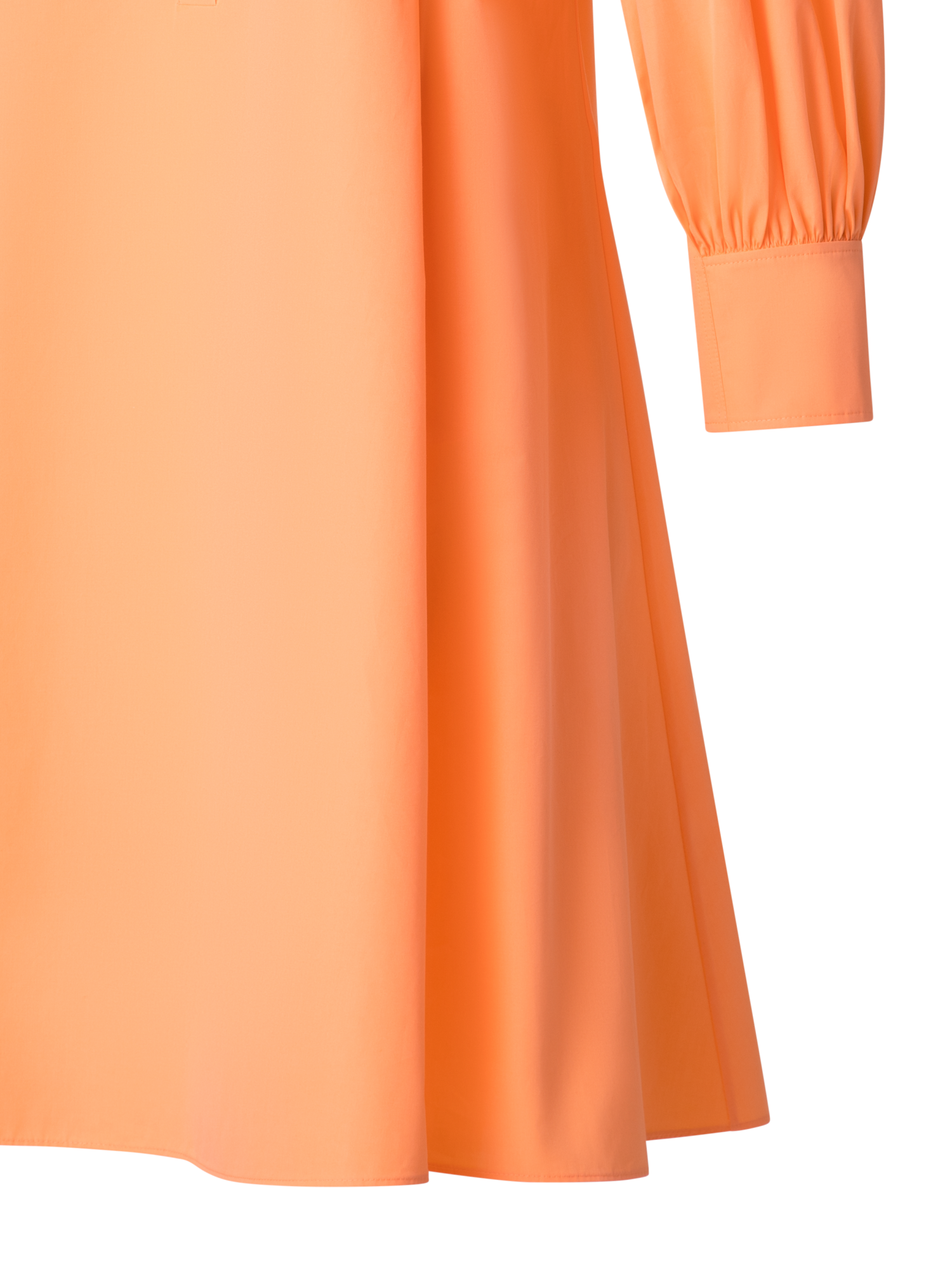 Designer Shirt Dress in Cotton Poplin - orange