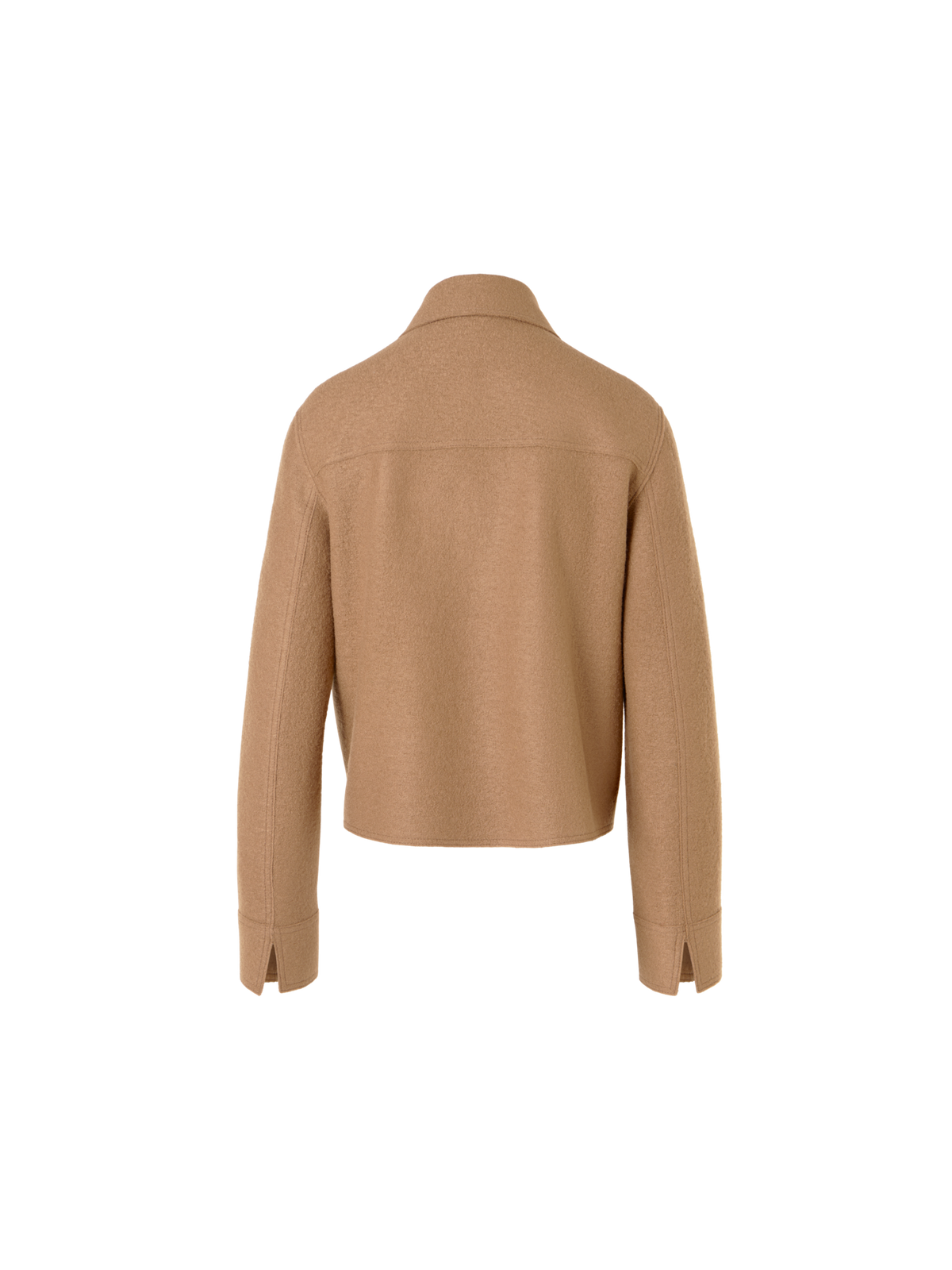 Designer Denim Style Jacket in Boiled Wool - brown