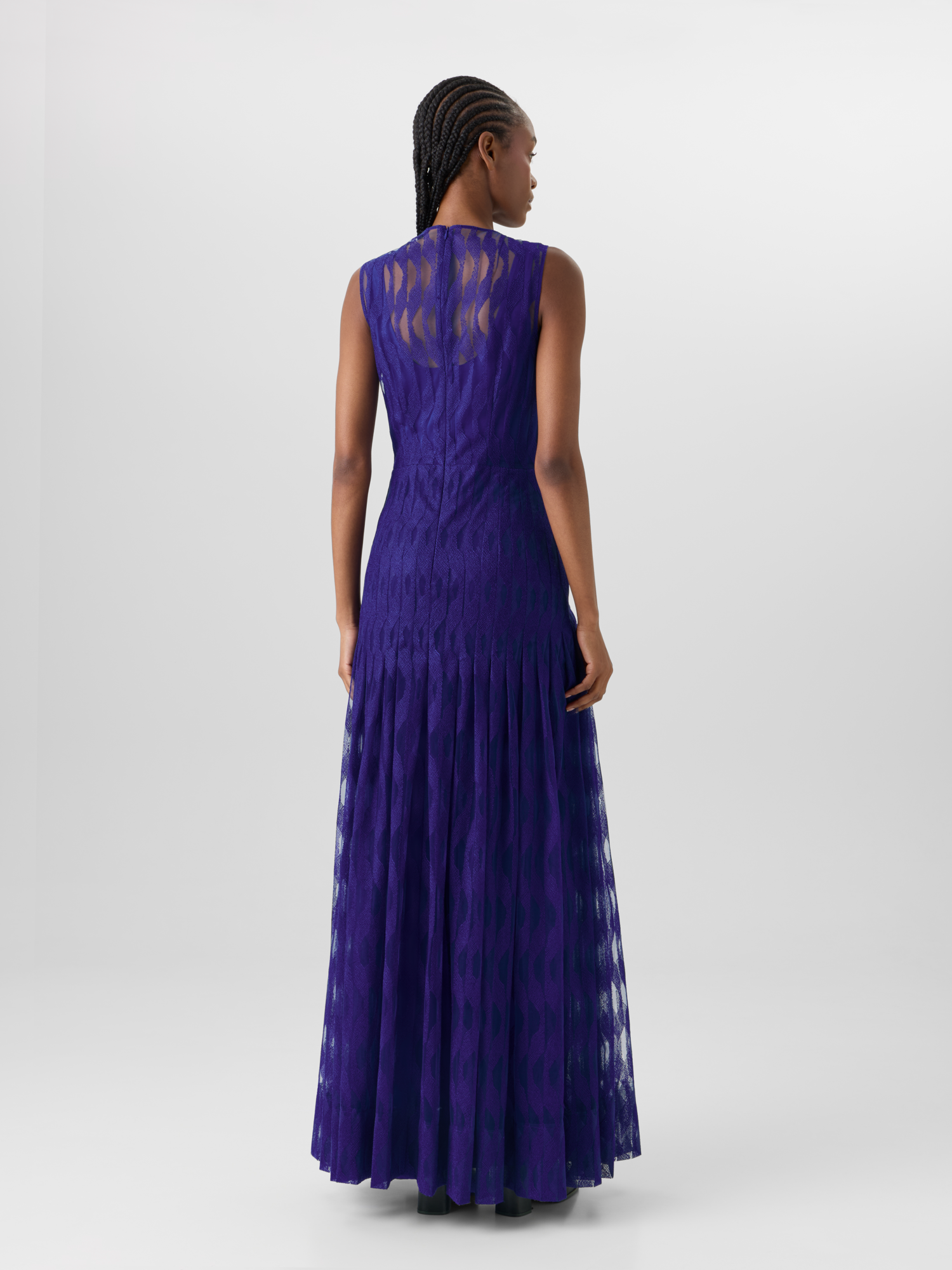 Designer Sleeveless High Plains Gown - purple 