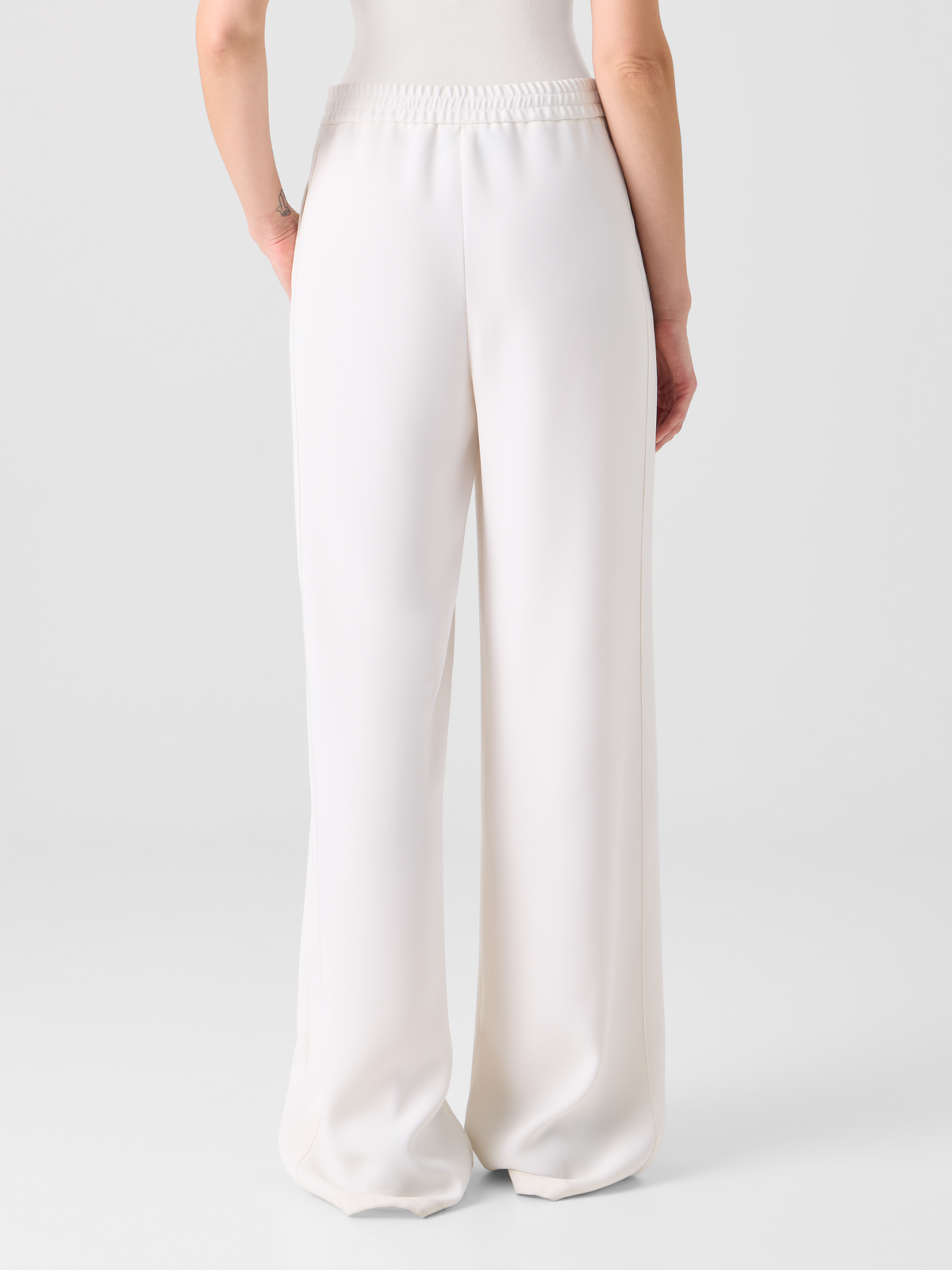 Designer Filibert Relaxed Pants with Elastic Waist - ecru