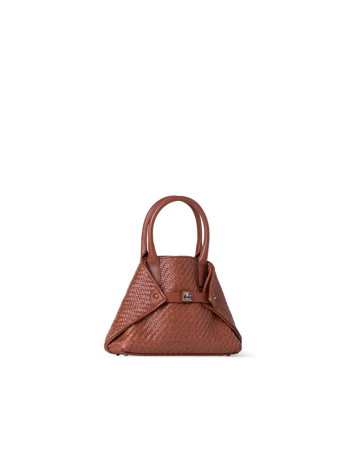 Designer Ai Little Top Handle Tote - brown