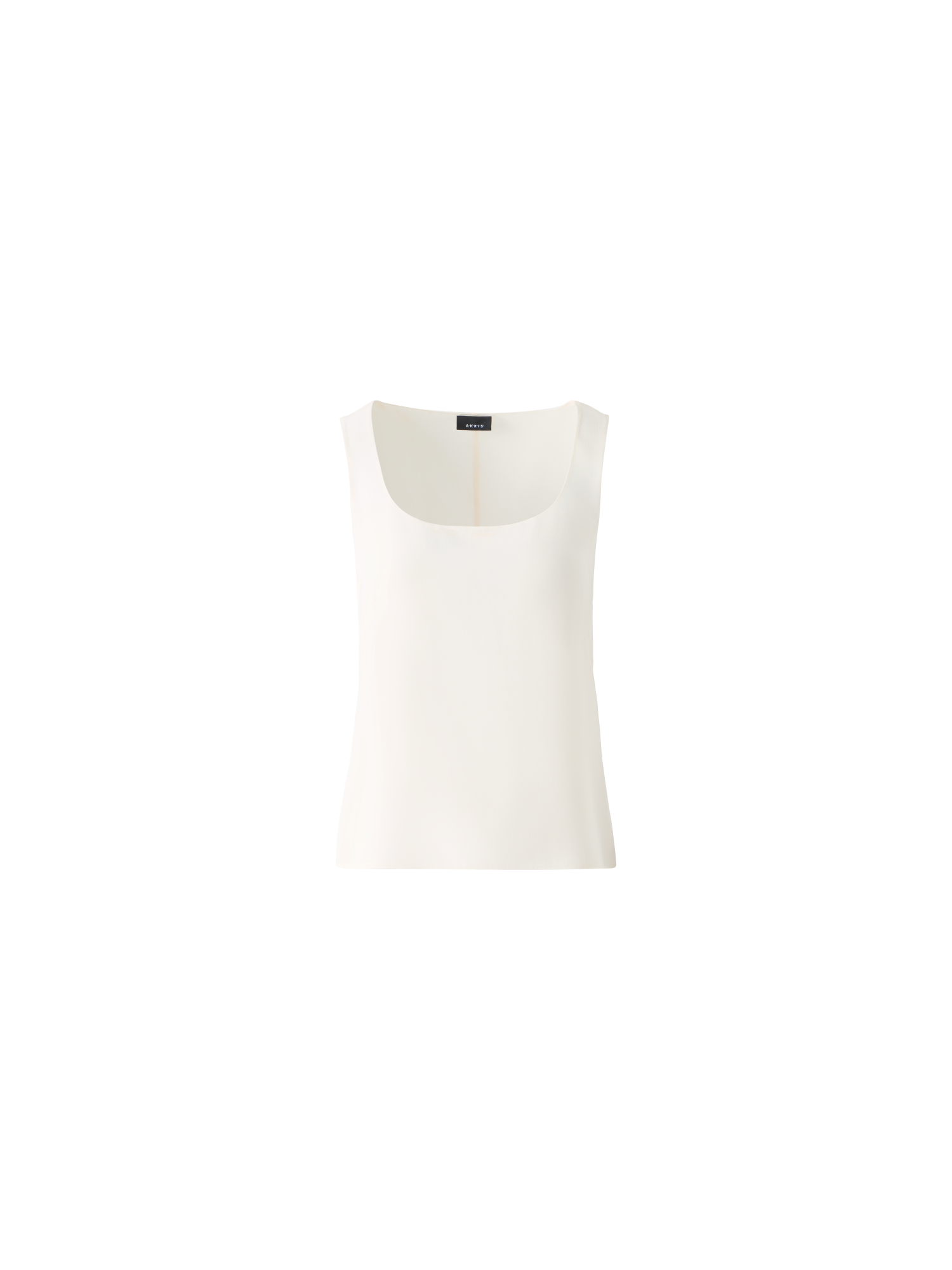 Designer Sleeveless Silk Georgette Top - ecru - white