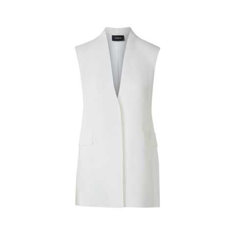 Long Sheer Silk Organza Gilet