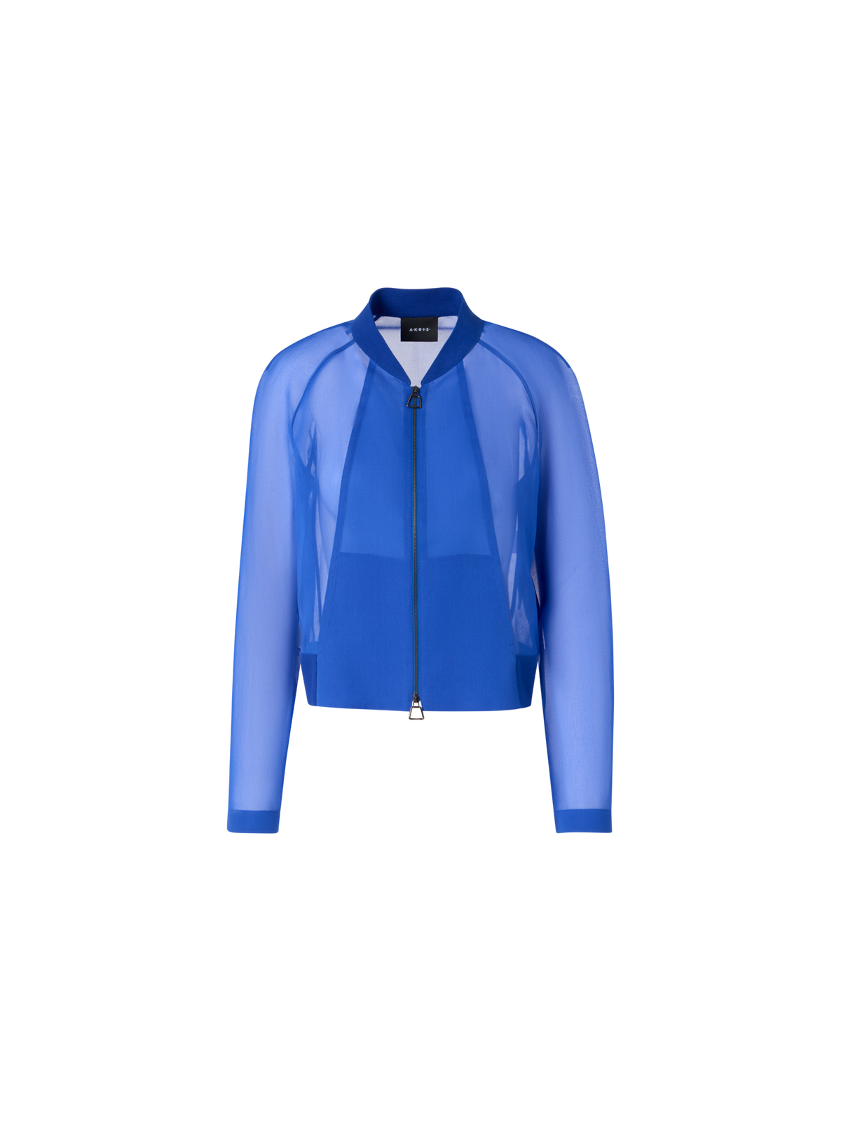 Designer Harina Lightweight Blouson in Silk Organza - blue