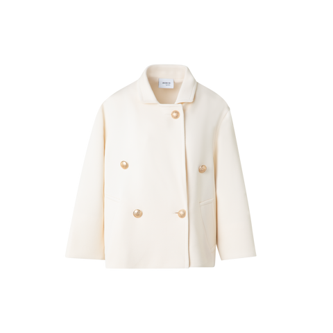 Double-Breasted Wool Pea Coat