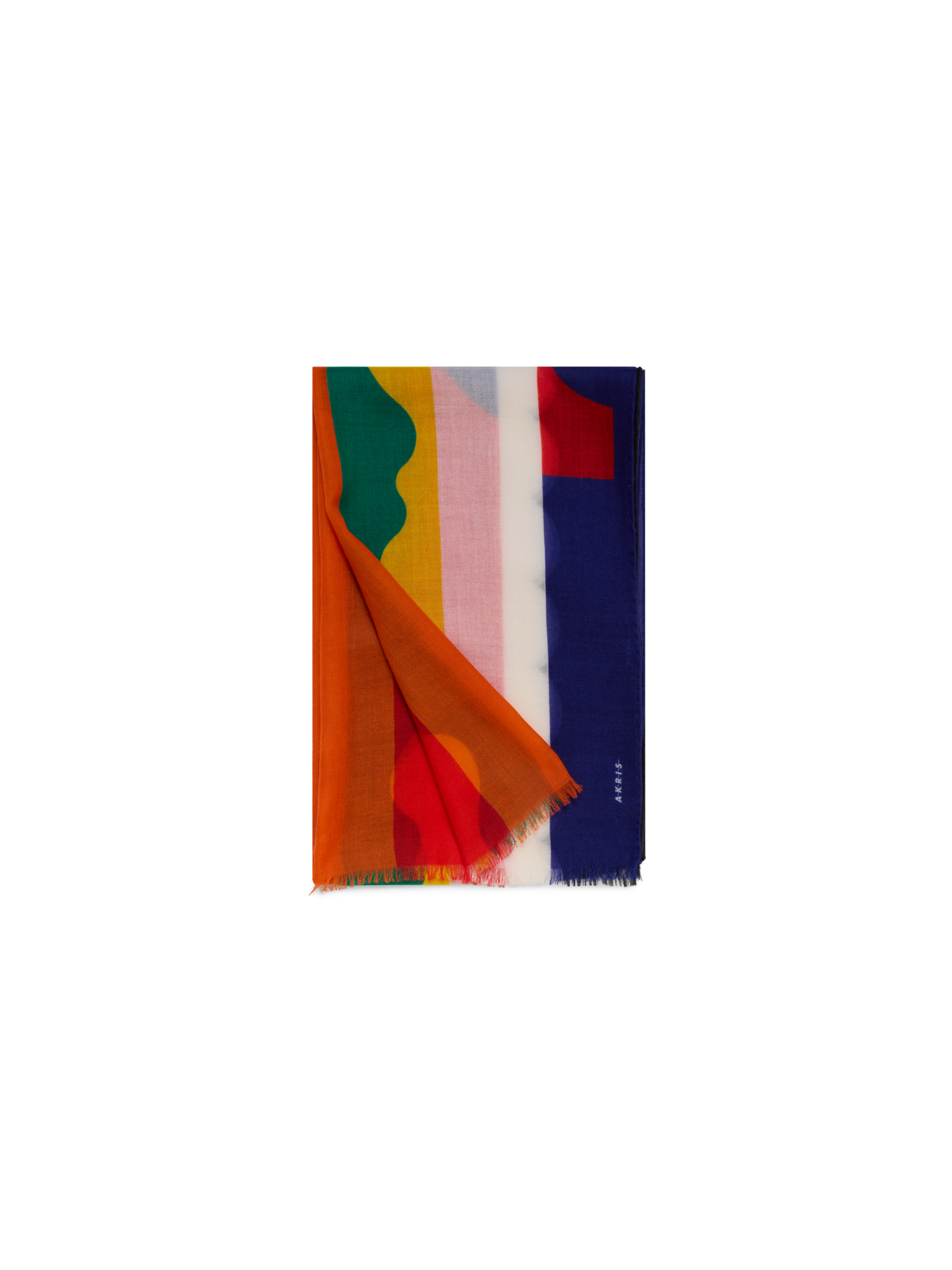 Designer Cashmere Scarf in Paravent Print - multicolor