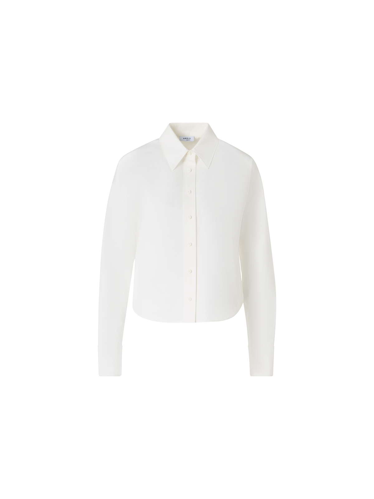 Designer Long-Sleeve Cotton Poplin ShirtBlouse in Cotton Poplin - ecru