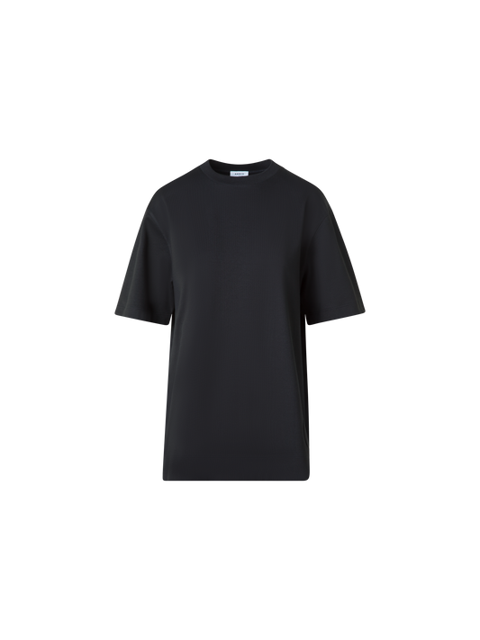 Designer Relaxed Oversize T-Shirt in Cotton Jersey - black - neutral