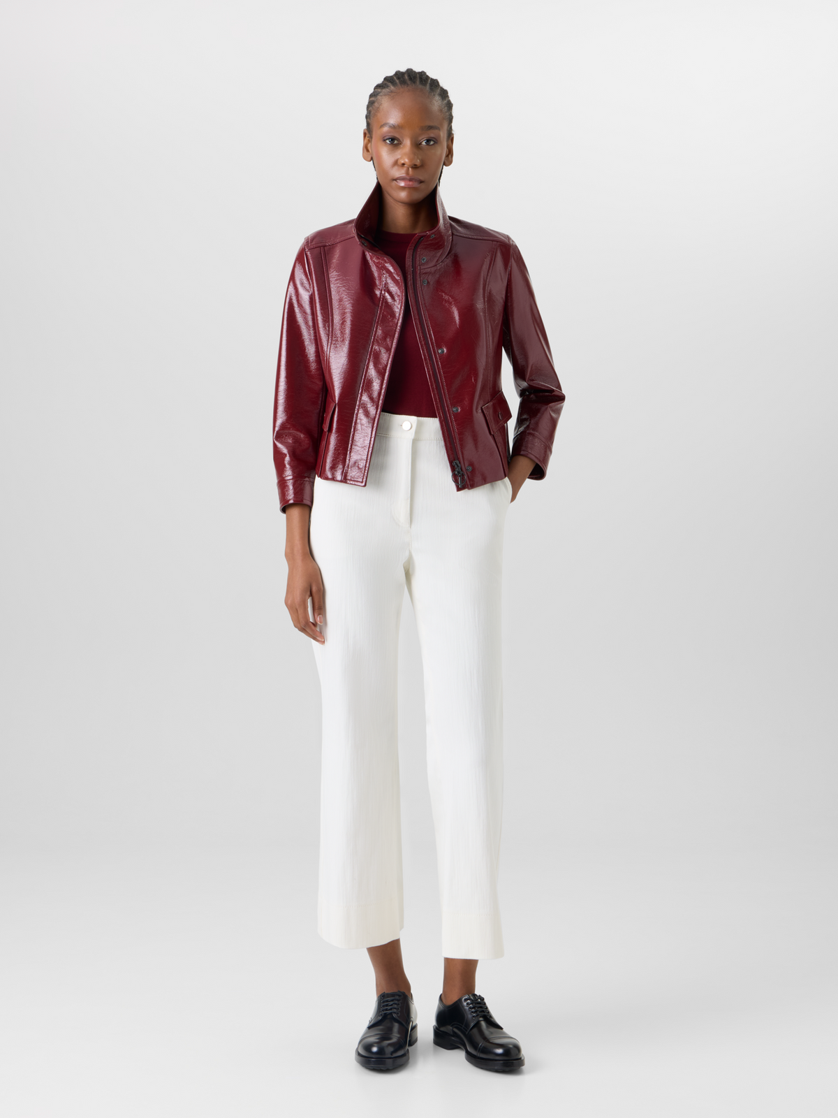 Designer Cecily Bootcut Pants in Cotton-Stretch Denim - ecru #editorial