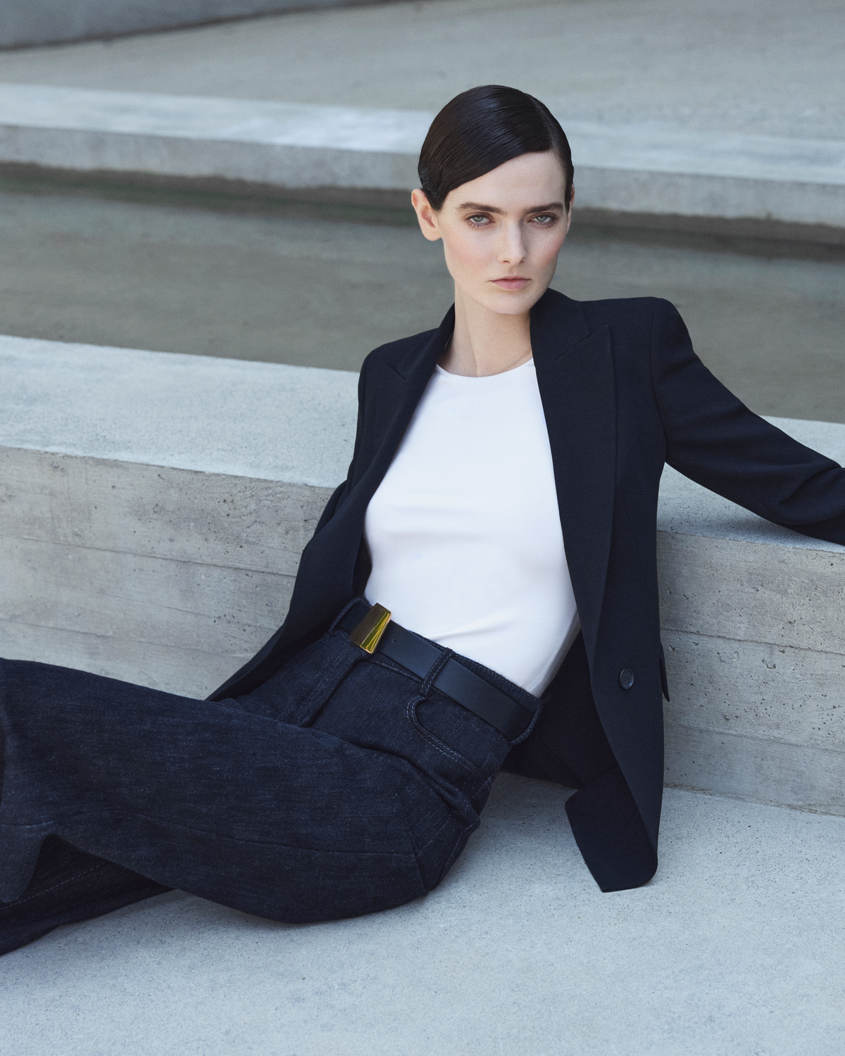 Designer T-Shirt from Cotton Jersey Stretch - white #editorial