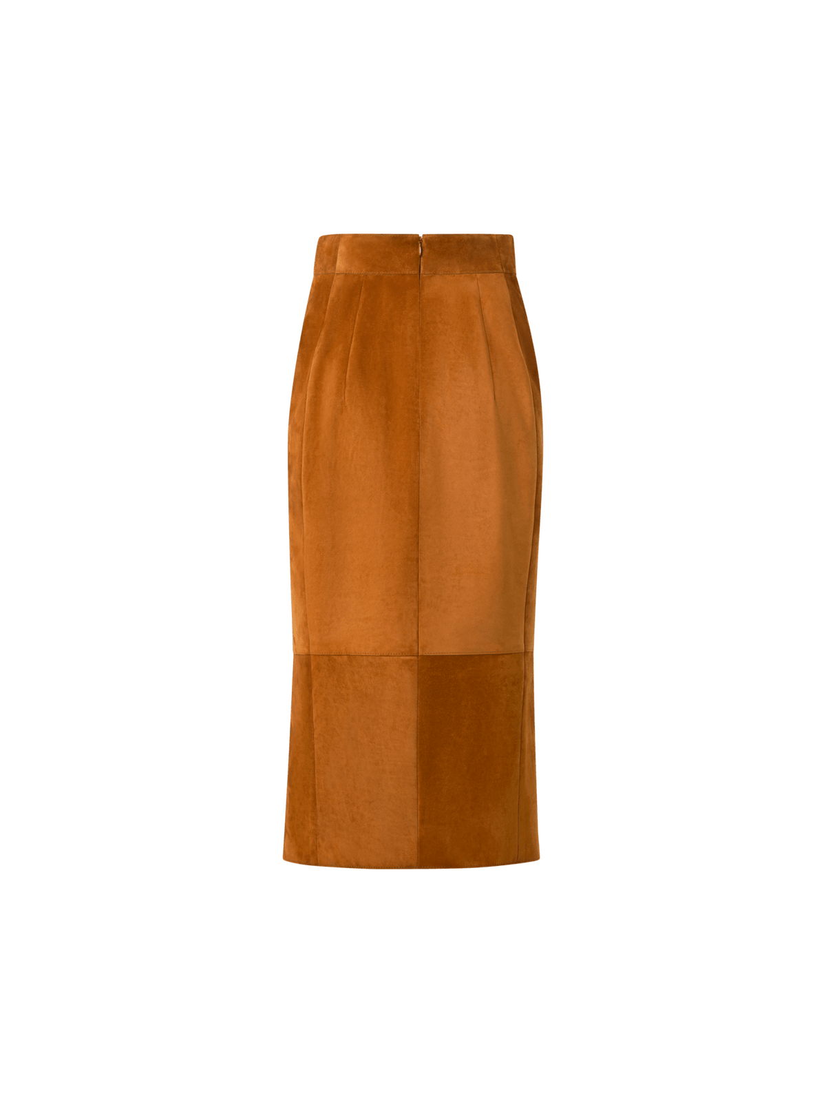 Designer Pencil Skirt in Suede - neutral - brown