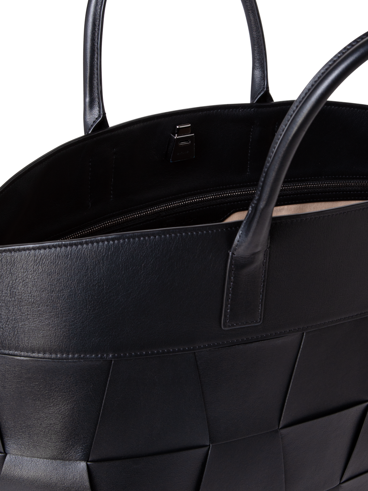 Designer Ai Medium Top Handle Tote - neutral - black