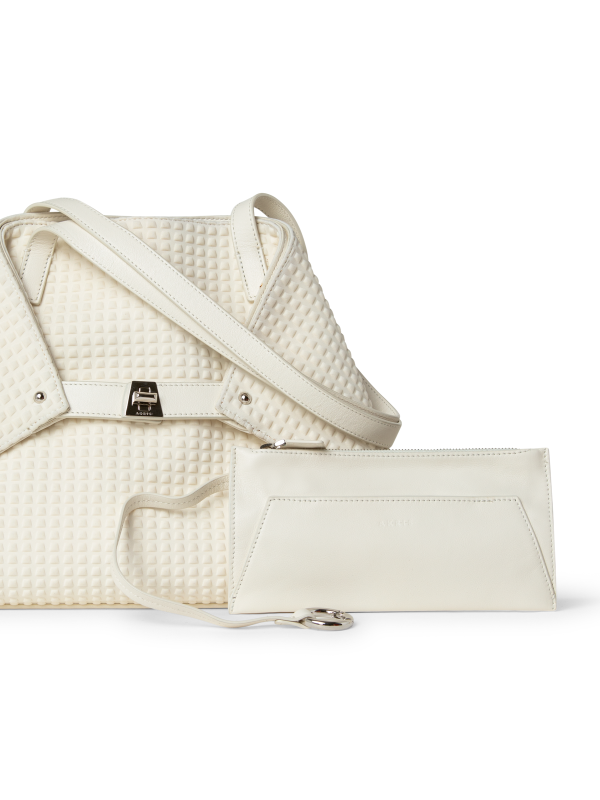 Designer Ai Small Shoulder Tote - neutral - white