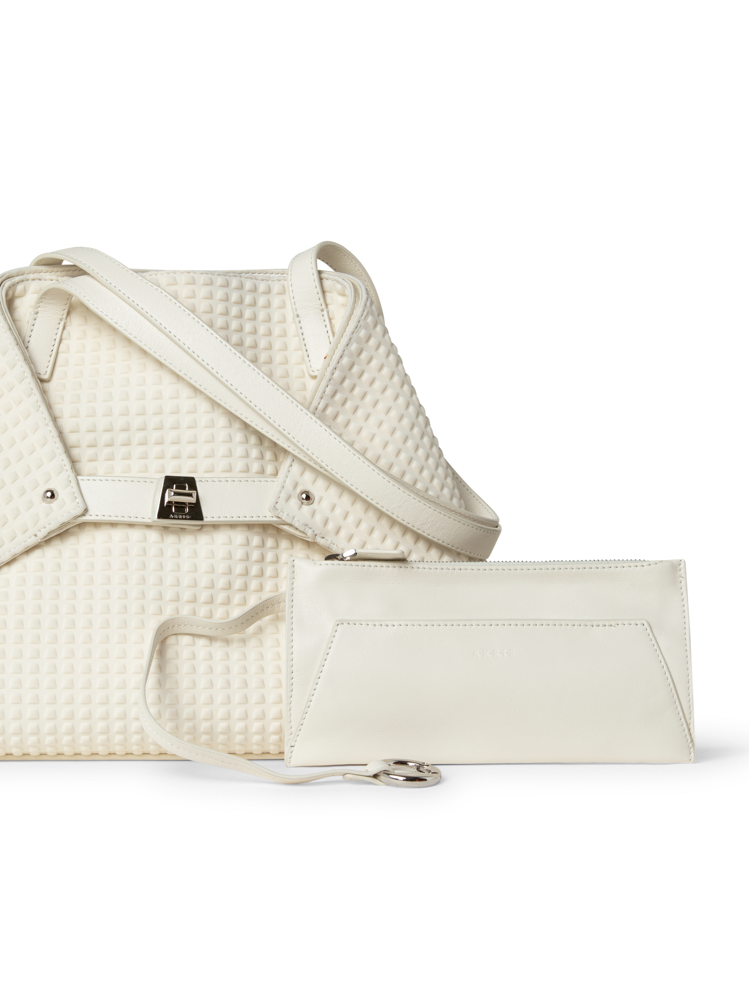 Designer Ai Small Shoulder Tote - neutral - white