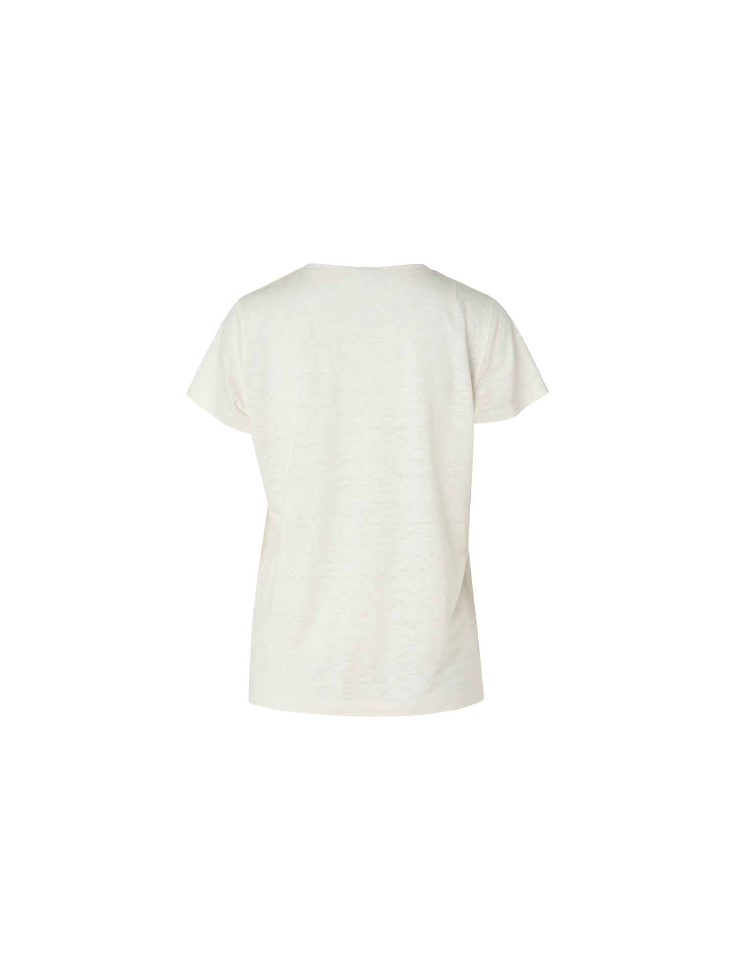 Designer Linen Jersey T-Shirt - ecru - white