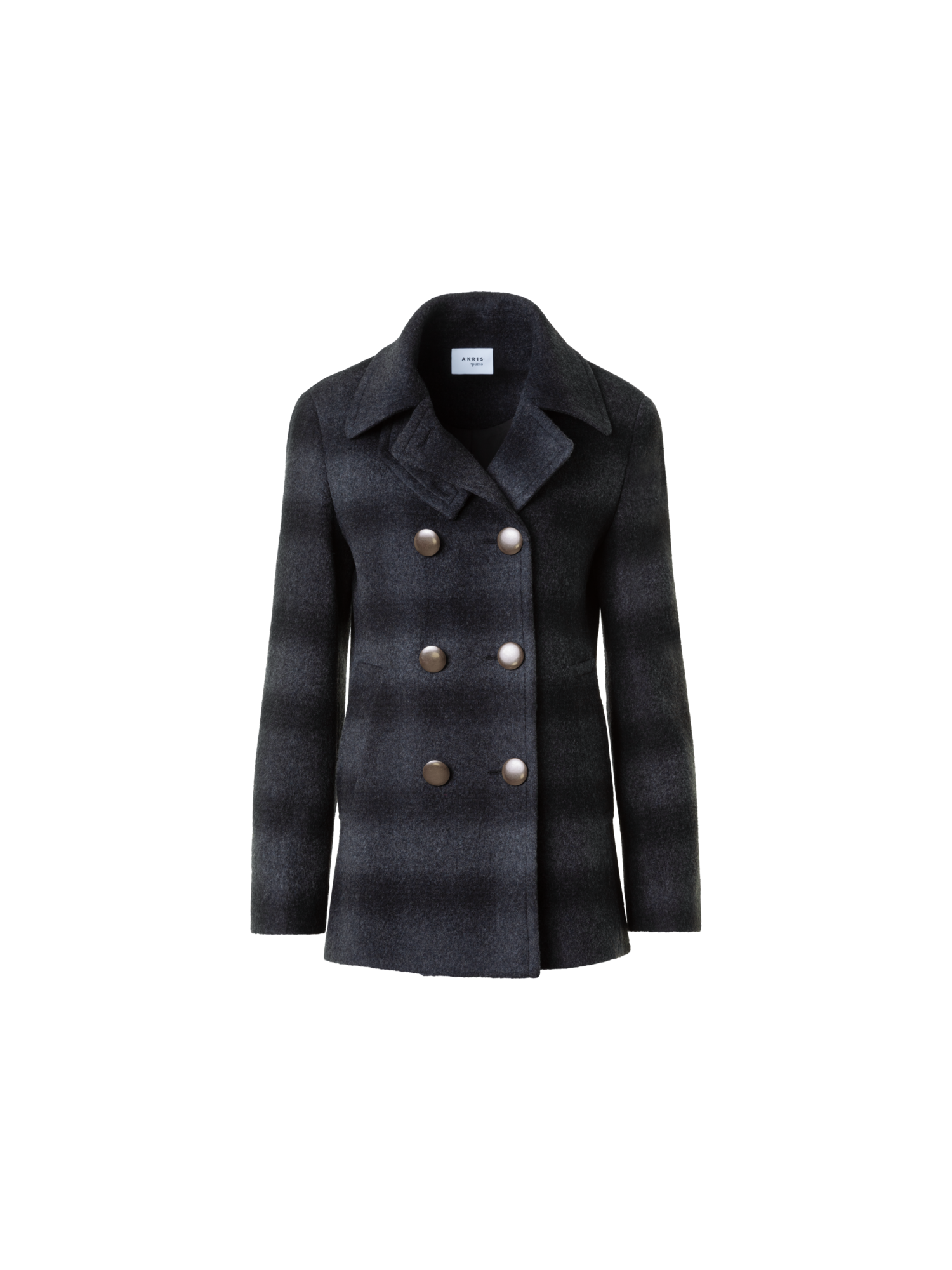 Designer Blurred Check Peacoat - neutral - grey - multicolor