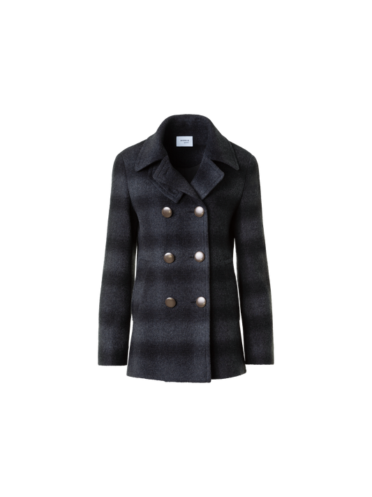 Designer Blurred Check Peacoat - neutral - grey - multicolor