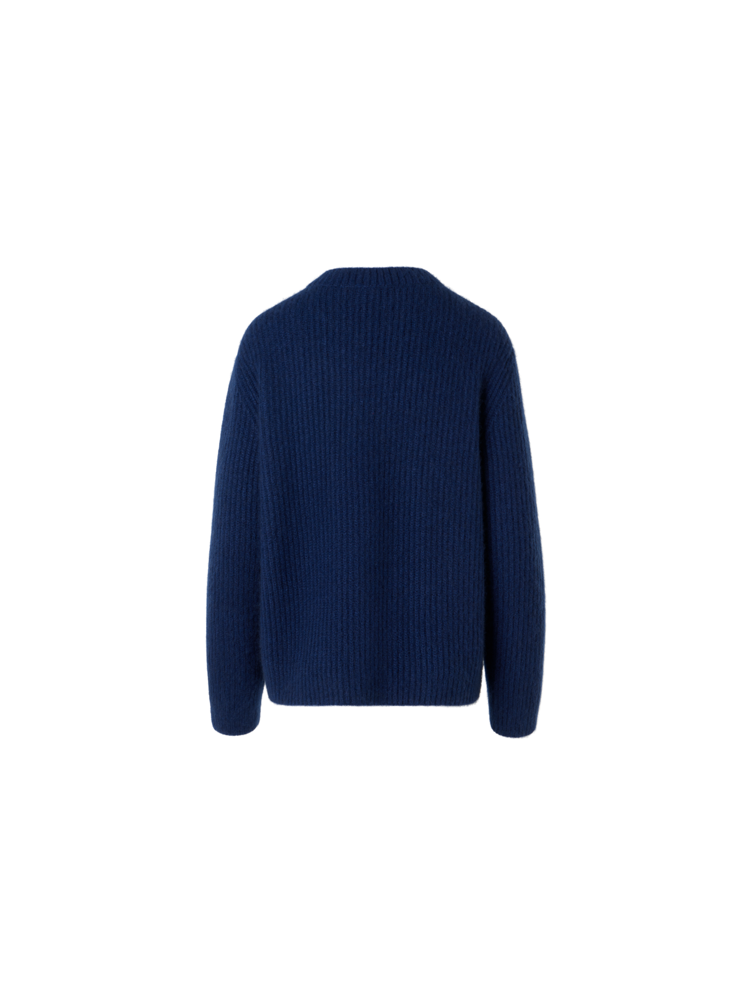 Designer Long-Sleeve Cashmere-Silk Knit Cardigan - blue