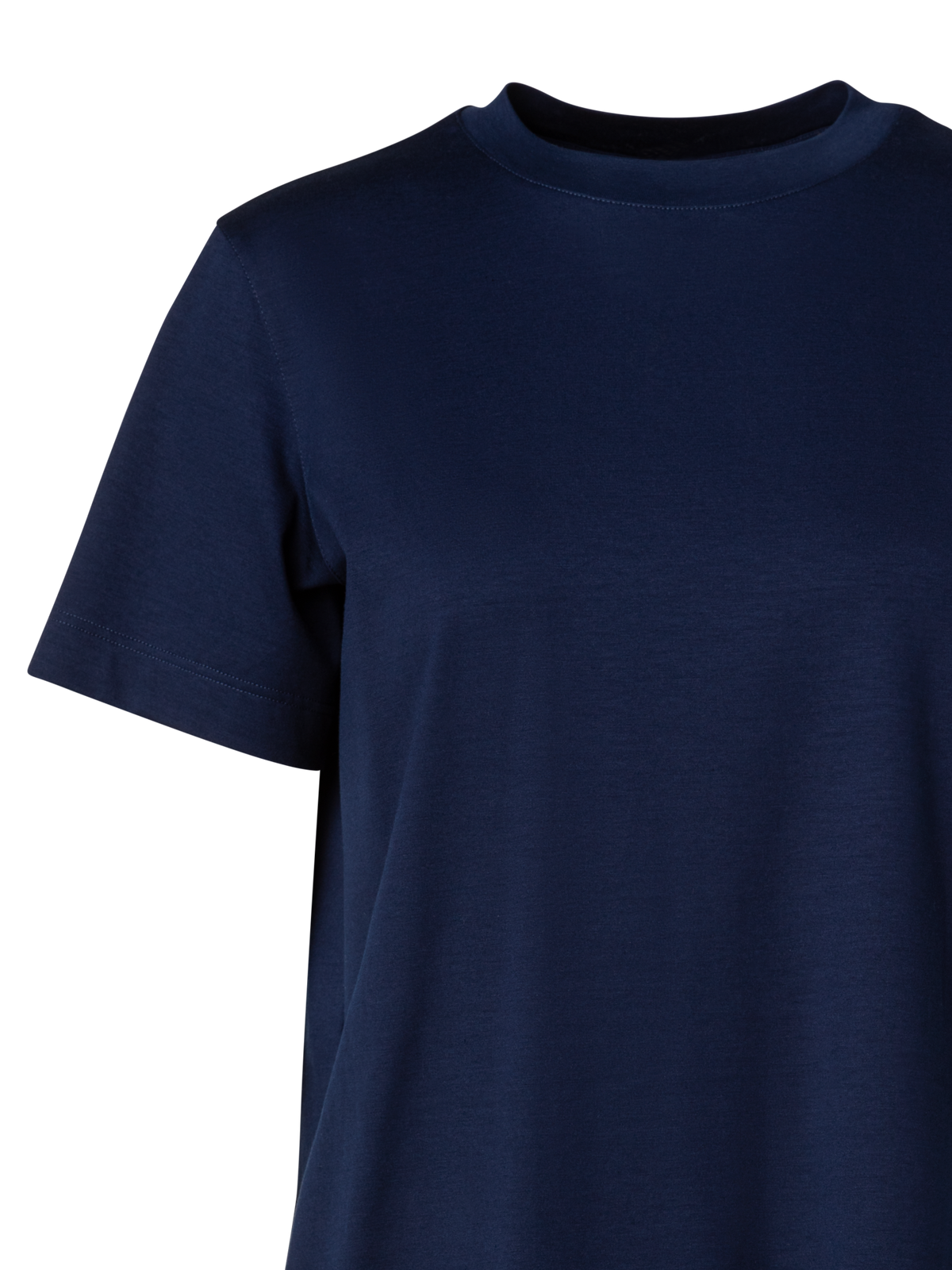 Designer Cotton Jersey T-Shirt - navy - blue