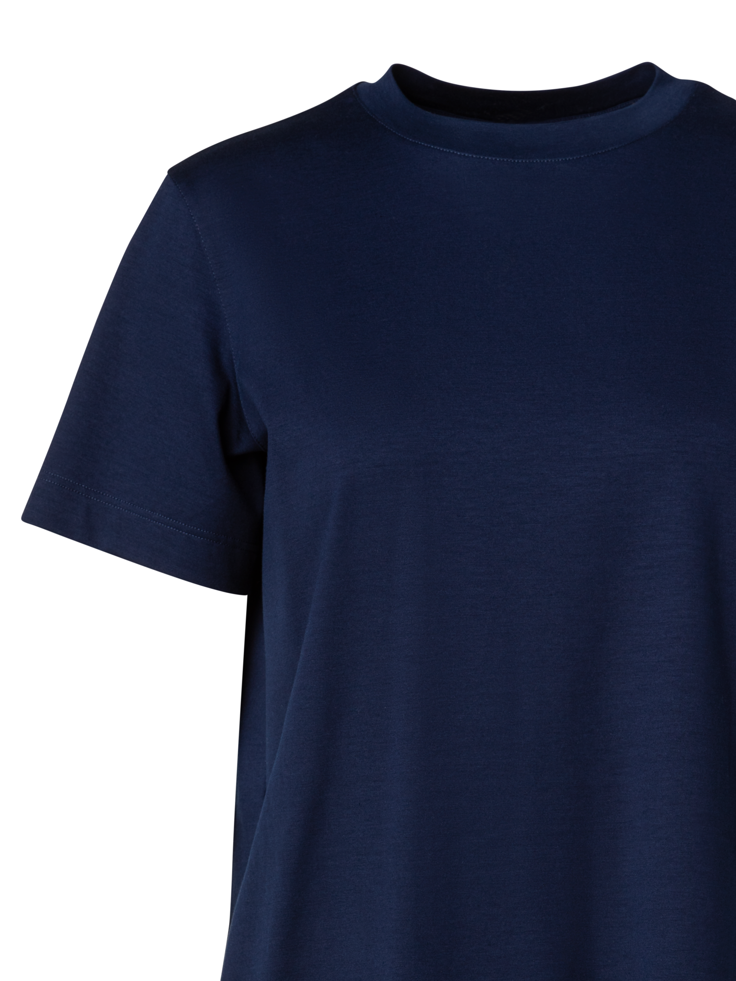 Designer Cotton Jersey T-Shirt - navy - blue